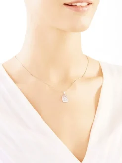 Złota zawieszka - medalik Matka Boska Częstochowska