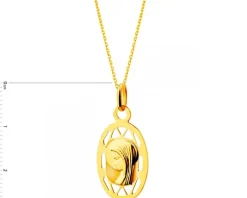 Złota zawieszka - medalik Matka Boska