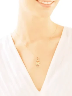 Złota zawieszka - medalik Matka Boska