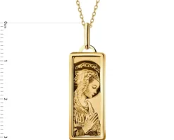 Złota zawieszka - medalik Matka Boska