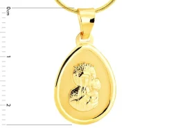 Złota zawieszka - medalik Matka Boska Częstochowska