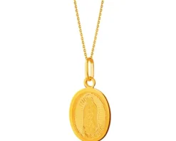 Złota zawieszka - medalik Matka Boska