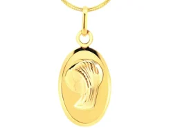 Złota zawieszka - medalik Matka Boska