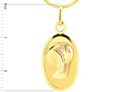 Złota zawieszka - medalik Matka Boska