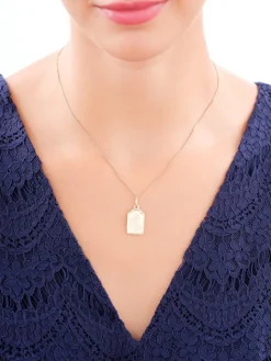 Złota zawieszka - medalik Matka Boska z dzieciątkiem Jezus