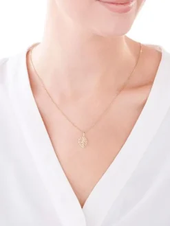 Złota zawieszka - monstera