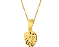 Złota zawieszka - monstera