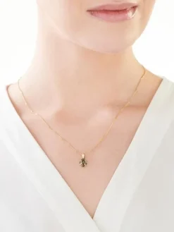 Złota zawieszka - monstera