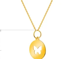 Złota zawieszka - motyl