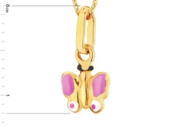 Złota zawieszka - motyl