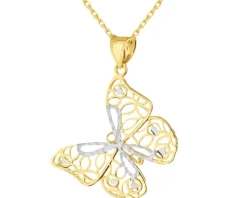 Złota zawieszka - motyl