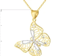 Złota zawieszka - motyl