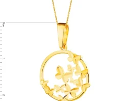 Złota zawieszka - motyle