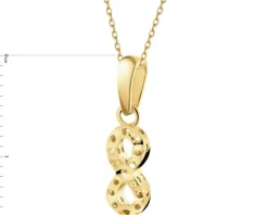 Złota zawieszka - nieskończoność