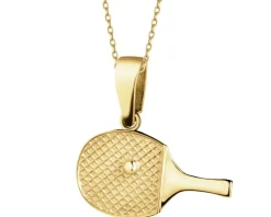 Złota zawieszka - paletka do tenisa stołowego