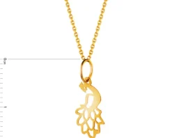 Złota zawieszka - paw