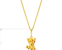 Złota zawieszka - piesek