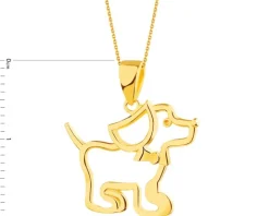 Złota zawieszka - piesek