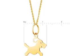 Złota zawieszka - piesek