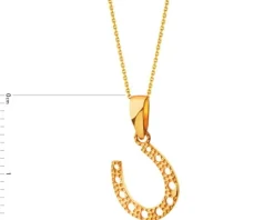 Złota zawieszka - podkowa