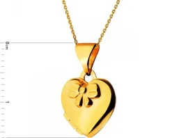 Złota zawieszka - puzderko - serce