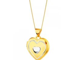 Złota zawieszka - puzderko - serce