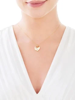 Złota zawieszka - puzderko - serce, nieskończoność