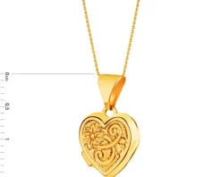 Złota zawieszka -  puzderko - serce