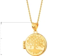 Złota zawieszka - puzderko - drzewko