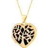 Złota zawieszka - puzderko - serce, drzewko
