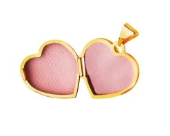 Złota zawieszka - puzderko - serca, ważka, Together forever