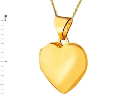 Złota zawieszka - puzderko - serce