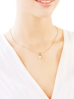 Złota zawieszka - puzderko - serce