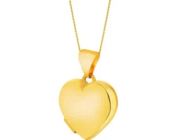 Złota zawieszka - puzderko - serce