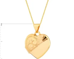 Złota zawieszka - puzderko - serce