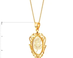 Złota zawieszka - róża