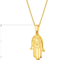 Złota zawieszka - ręka Fatimy