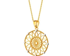 Złota zawieszka - rozeta