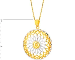 Złota zawieszka - rozeta