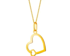 Złota zawieszka - serca