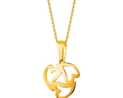 Złota zawieszka - serca