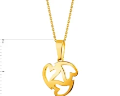 Złota zawieszka - serca