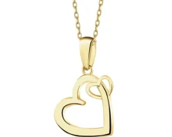Złota zawieszka - serca