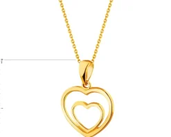 Złota zawieszka - serca