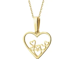 Złota zawieszka - serca