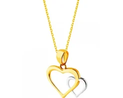Złota zawieszka - serca