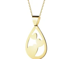 Złota zawieszka - serca