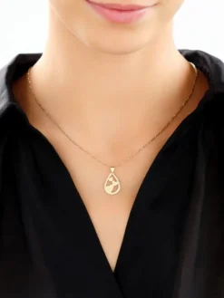 Złota zawieszka - serca