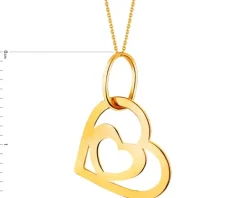 Złota zawieszka - serca