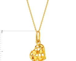 Złota zawieszka - serce